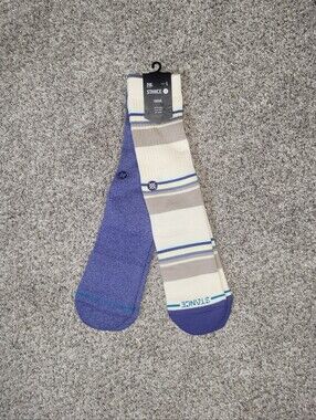 2-Pair Stance Mens Large 9-12 STING GREY Casual Combed Cotton Crew Socks Unisex